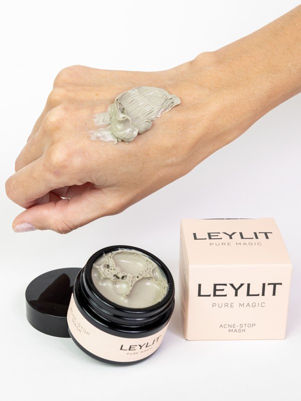 LEYLIT Маска для ухода за жирной кожей ACNE STOP с хлорофиллом 50 мл