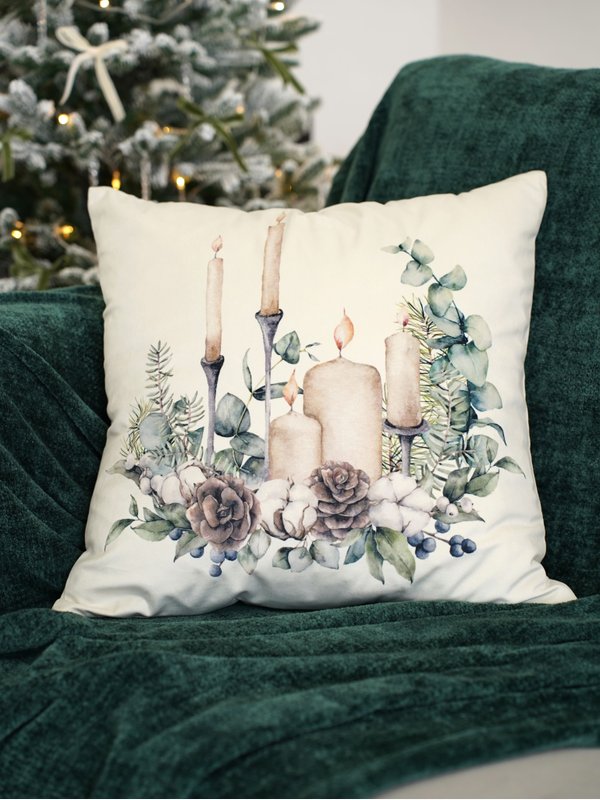 Lavatera_Home Новогодняя наволочка декоративная 45х45