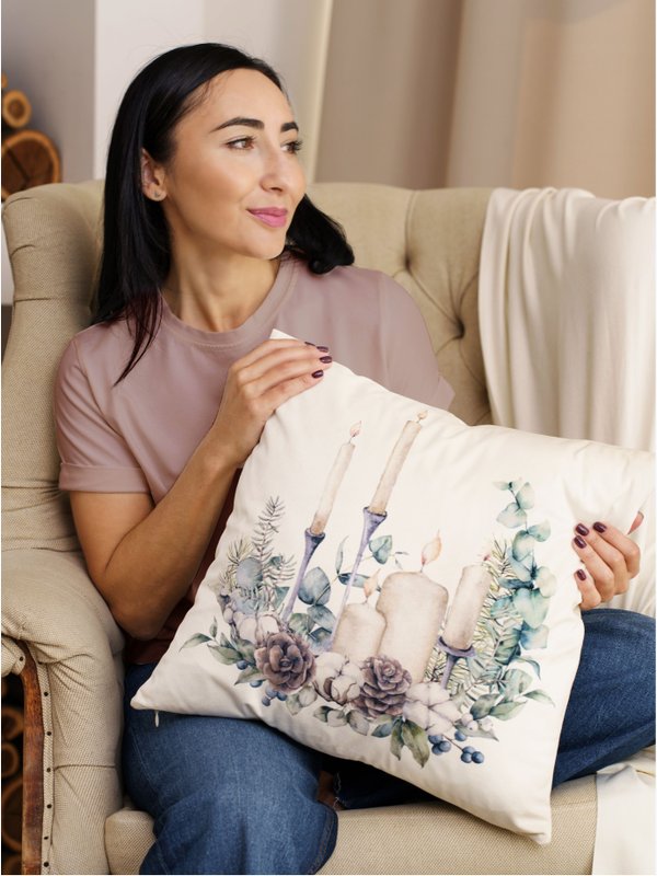 Lavatera_Home Новогодняя наволочка декоративная 45х45