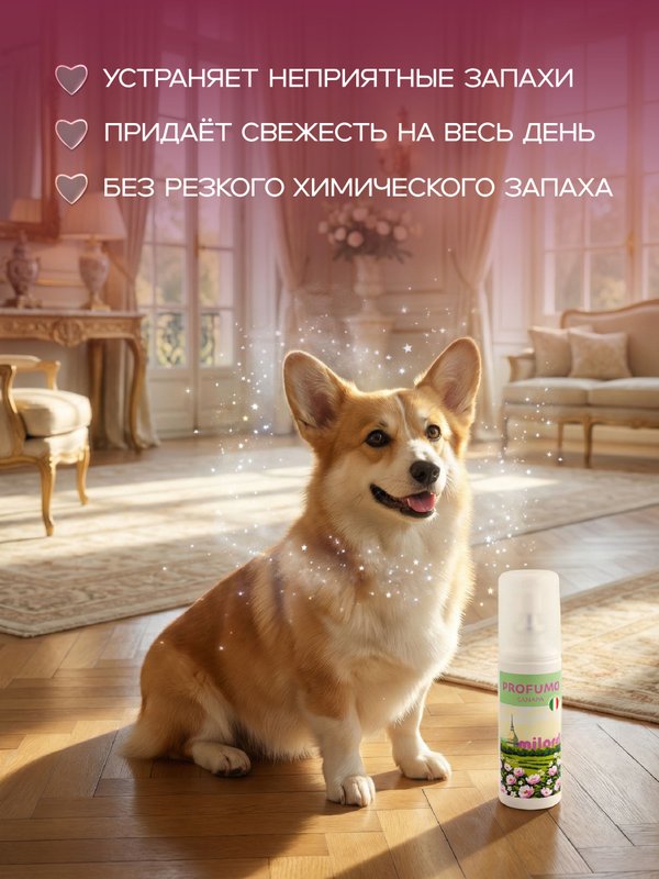 Парфюм MILORD "ВЕРОНА" с ароматом ВИНОГРАДА для животных, 100 мл