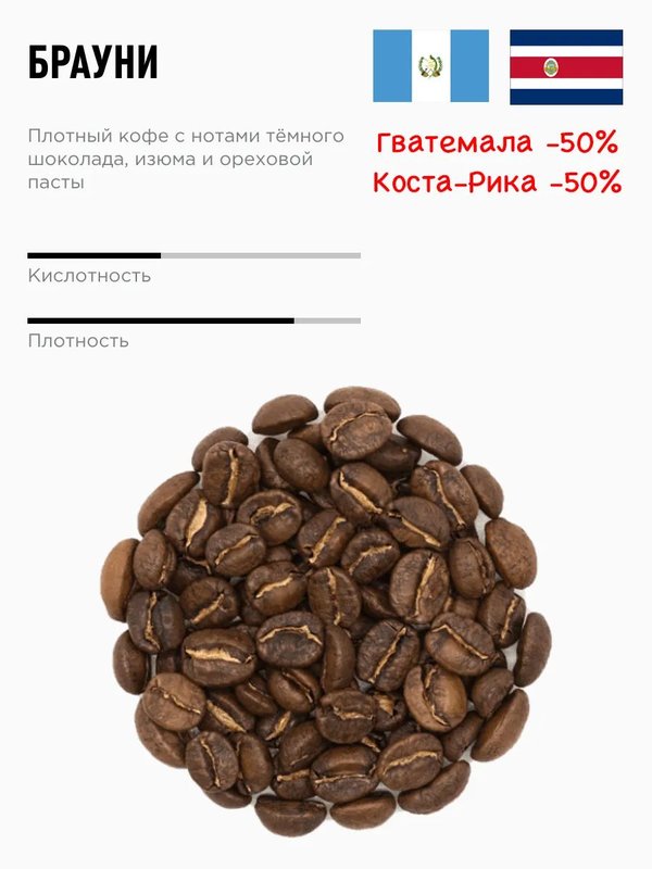 Брауни 1кг, кофе в зернах