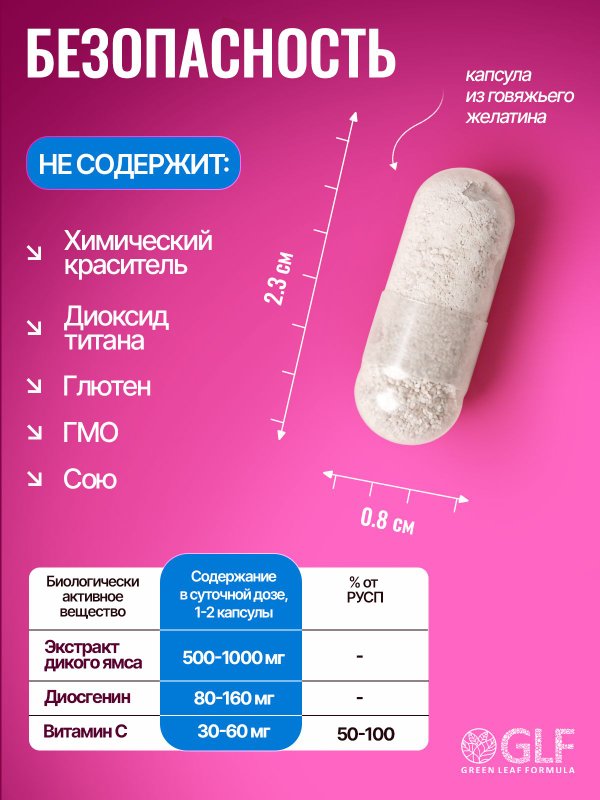 Дикий ямс 1000 для женщин с витамином С, для гормонального баланса, при ПМС, при климаксе, при менопаузе витамины, фитоэстрогены
