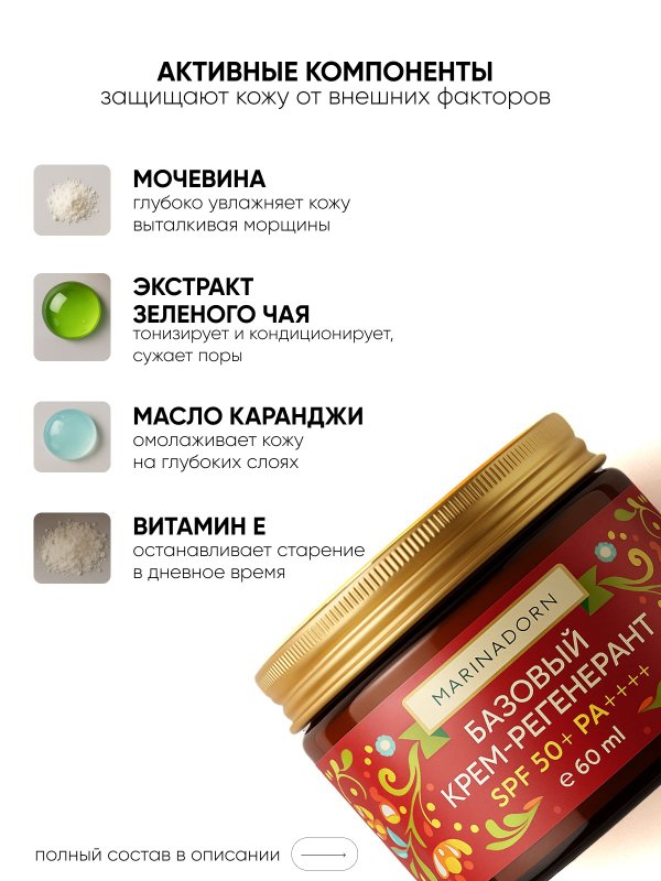 Базовый крем-регенерант SPF 50+ PA+ 2 шт