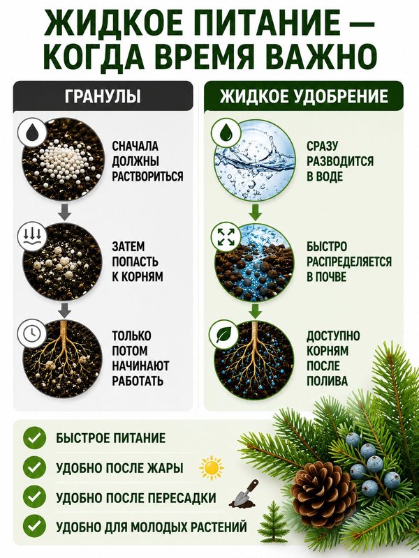 Удобрение для хвойных осеннее 500 мл ArpeBio Секрет Силы/ подкормка для туи голубых елей сосен и можжевельника