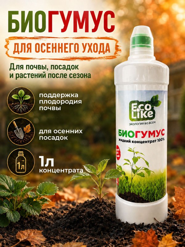 Удобрение для огурцов кабачков патиссонов/ подкормка для огурцов жидкая EcoLike 500 мл