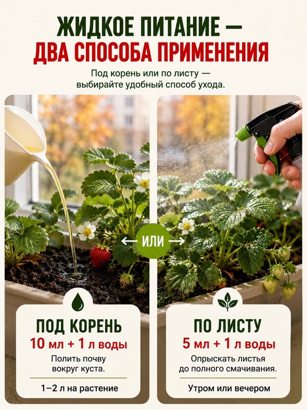 Удобрение для клубники осеннее / подкормка для клубники на подоконнике ArPeBio 500 мл