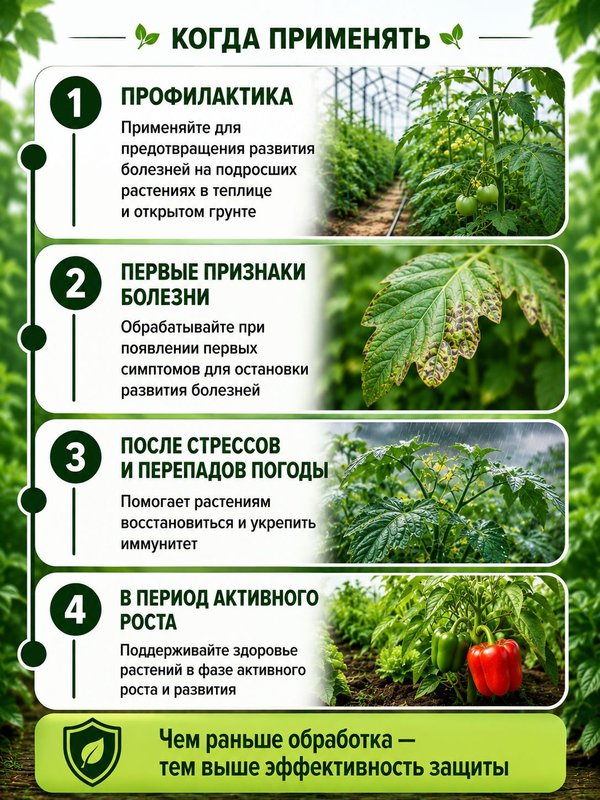 Средство от мучнистой росы на огурцах, фитофтороза и гнилей 4 шт х 20 гр / удобрение для защиты растений от болезней