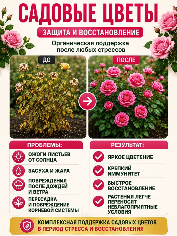 Антистресс для растений комнатных / органическое эко удобрение для комнатных цветов ArPeBio