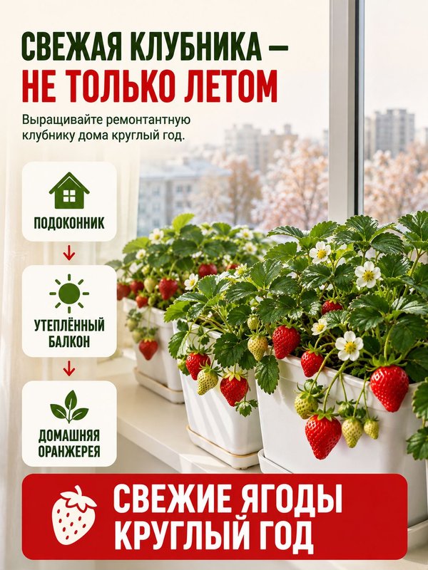 Удобрение для клубники осеннее / подкормка для клубники на подоконнике ArPeBio 500 мл