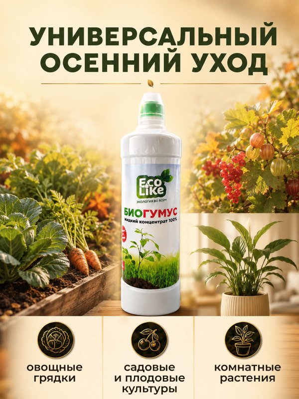 Удобрение для огурцов кабачков патиссонов/ подкормка для огурцов жидкая EcoLike 500 мл