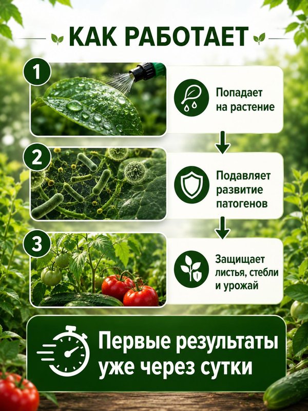 Средство от мучнистой росы на огурцах, фитофтороза и гнилей 4 шт х 20 гр / удобрение для защиты растений от болезней