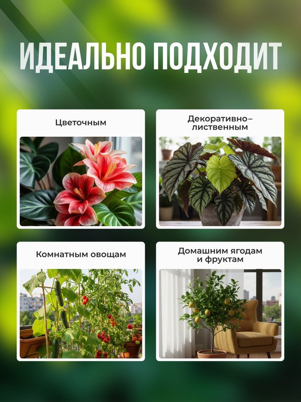 Антистресс для растений / реаниматор для комнатных цветов/ средство от тли и и болезней растений Чудозём 500 мл
