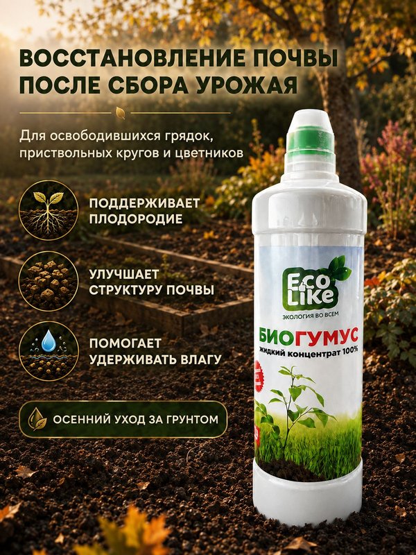 Удобрение для огурцов кабачков патиссонов/ подкормка для огурцов жидкая EcoLike 500 мл