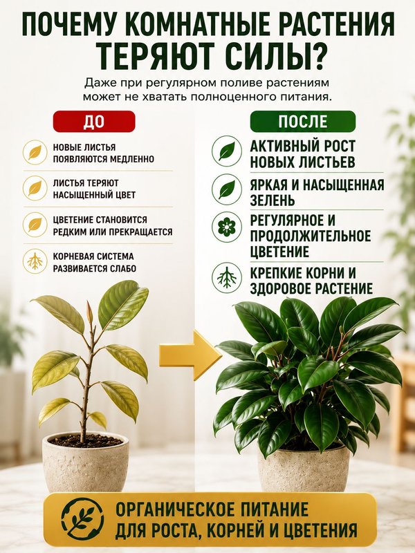 Органическое эко удобрение для комнатных растений/ подкормка для спатифиллума и антуриума, замиокулькас ArpeBio 500мл