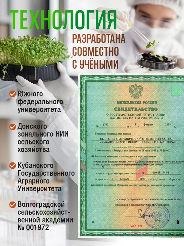 Осеннее удобрение для цветов садовых жидкое ЭКОСС 1литр концентрат / удобрение осеннее для роз, хризантем