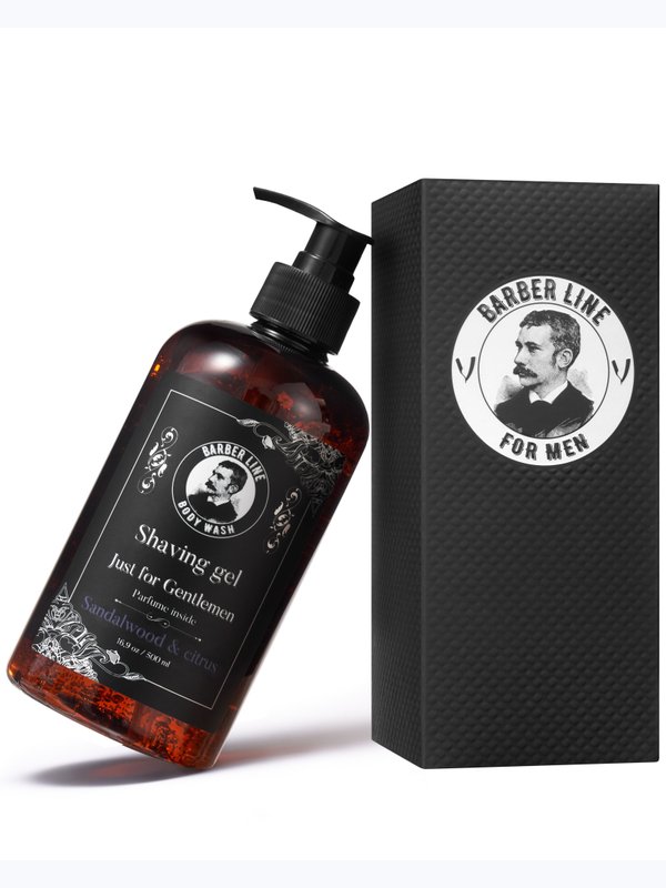 Гель для бритья мужской, прозрачный, Barber line, аромат Сандал и цитрус, 250 мл