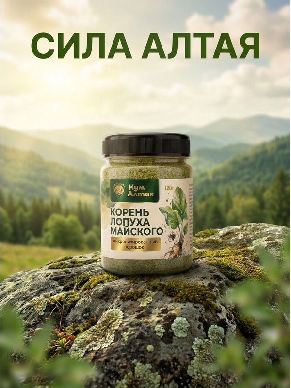 Корень лопуха, микронизированный порошок (тонкий помол)