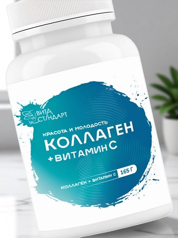 Коллаген + Витамин С, 165 г для кожи, суставов и волос