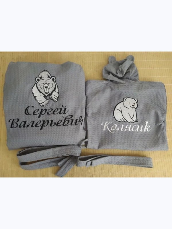 Мужской вафельный халат