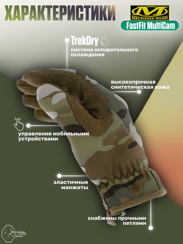 Перчатки MECHANIX FastFit MultiCam, р. XXL