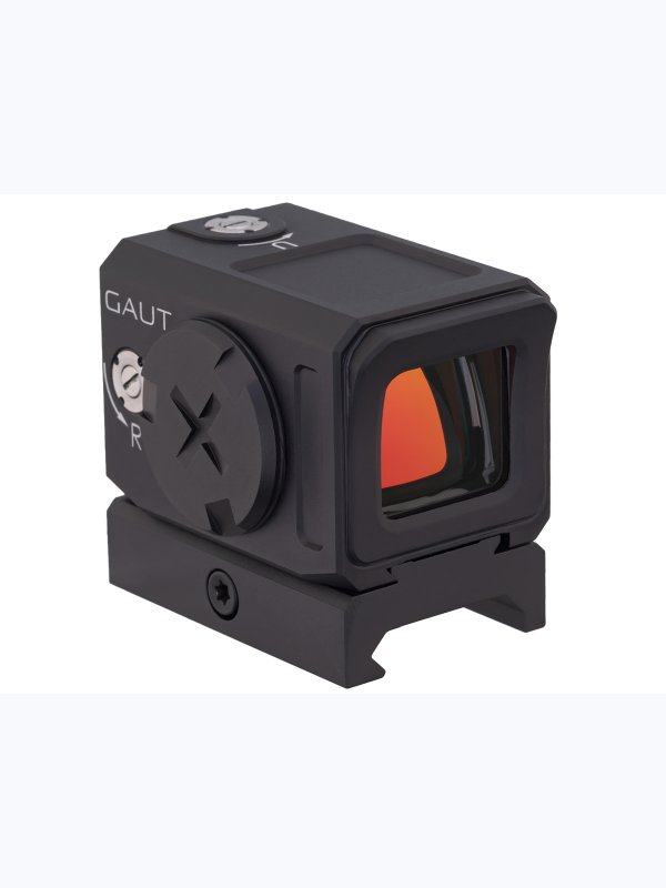 Коллиматорный прицел Gaut Tourmaline 1x20x18 закрытый, для ружья, точка 3 МOA красная, 10 уровней подсветки, датчик движения, на Weaver