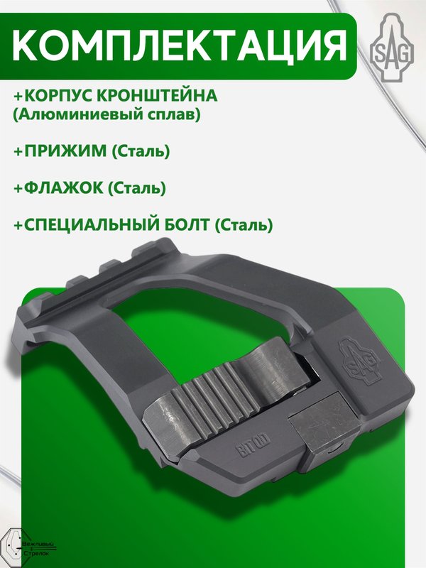 Кронштейн SAG BIT быстросъёмный Picatinny/ACOG для АК (S20073)