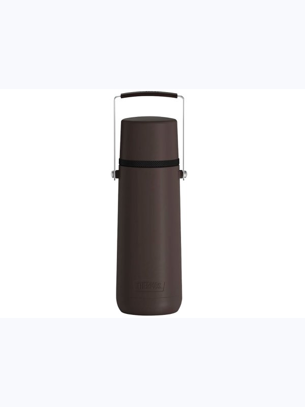 Термос THERMOS GUARDIAN TS-2409 BK 1.2L, поворотная ручка, коричневый
