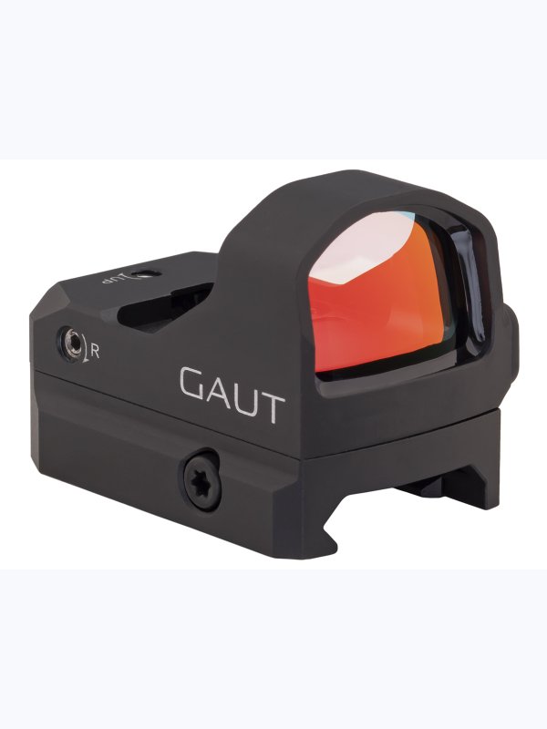 Коллиматорный прицел Gaut Tourmaline 1x24x17 открытый, для ружья, точка 3 МOA, красная, 10 уровней подсветки, датчик движения, на Weaver