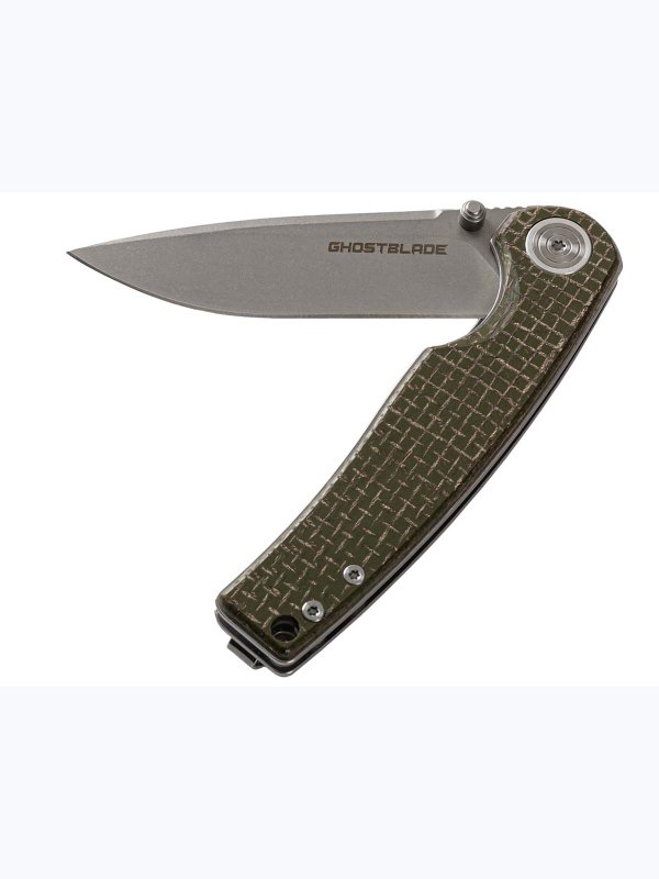 Нож складной GhostBlade Moroi, сталь D2 58-62 HRC рукоять микарта оливковая