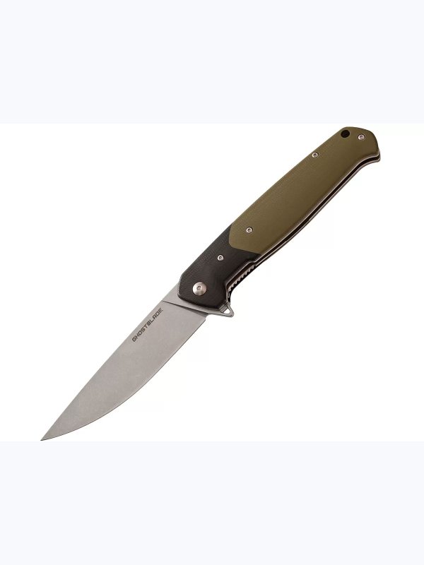 Нож складной GhostBlade Rune, сталь D2, 58-62 HRC, рукоять G10 оливковая