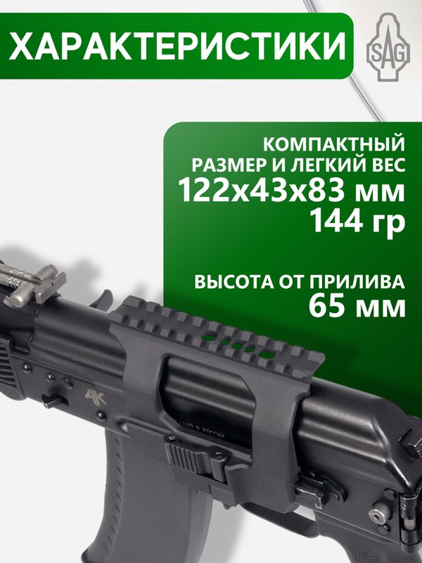 Кронштейн SAG AK TAC боковой быстросъёмный Picatinny/ACOG (S20128)