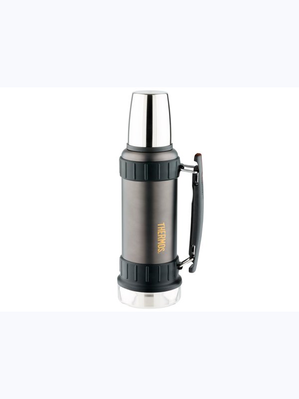 Термос THERMOS WORK 2520 GM 1.2L, складная ручка, чёрный графит