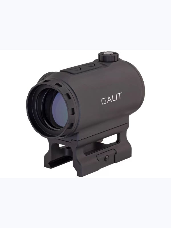 Коллиматорный прицел Gaut Tourmaline 1x25 закрытый, для ружья, точка 3 МOA зелёная, 10 уровней подсветки, датчик движения, на Weaver / Picatinny