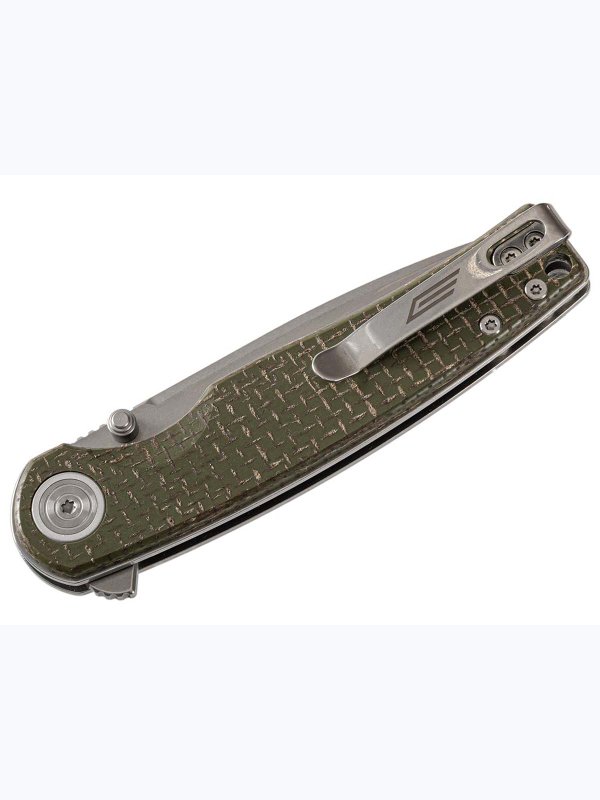 Нож складной GhostBlade Moroi, сталь D2 58-62 HRC рукоять микарта оливковая