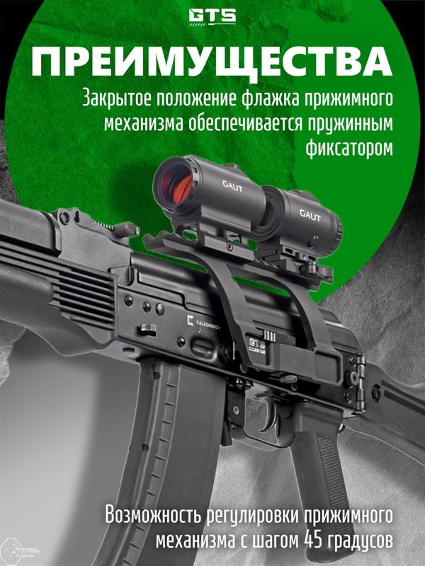 Кронштейн GTS Q.122 G2 боковой быстросъёмный Picatinny для АК/Сайга