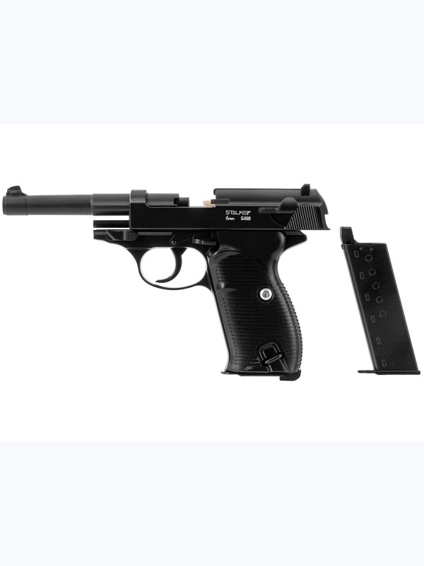 Пневматический Walther P38 страйкбольный пистолет металлический 6мм