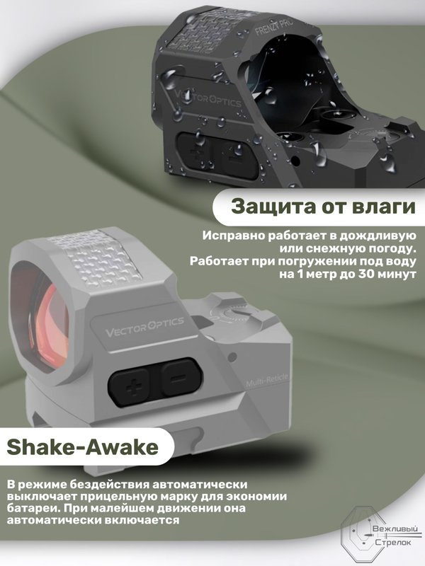 Коллиматорный прицел Vector Optics Frenzy-X 1x19x26 GenII Solar, MRS красная