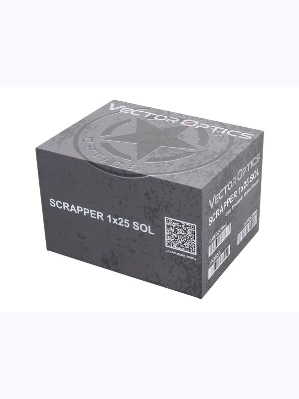 Коллиматорный прицел Vector Optics Scrapper Solar закрытый, красная марка