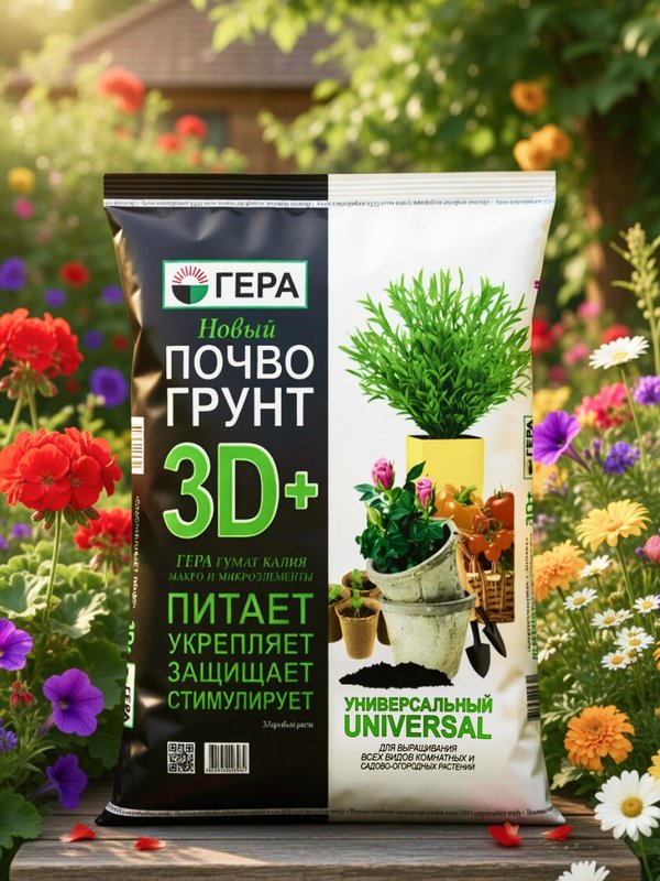 Грунт универсальный для комнатных растений ГЕРА, 50 л.