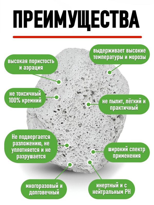 Пеностекло для комнатных растений GROWPLANT, 5-10 мм, 3 л.