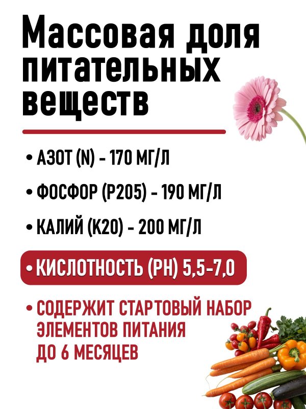 Грунт универсальный для комнатных растений ГЕРА, 5 л.
